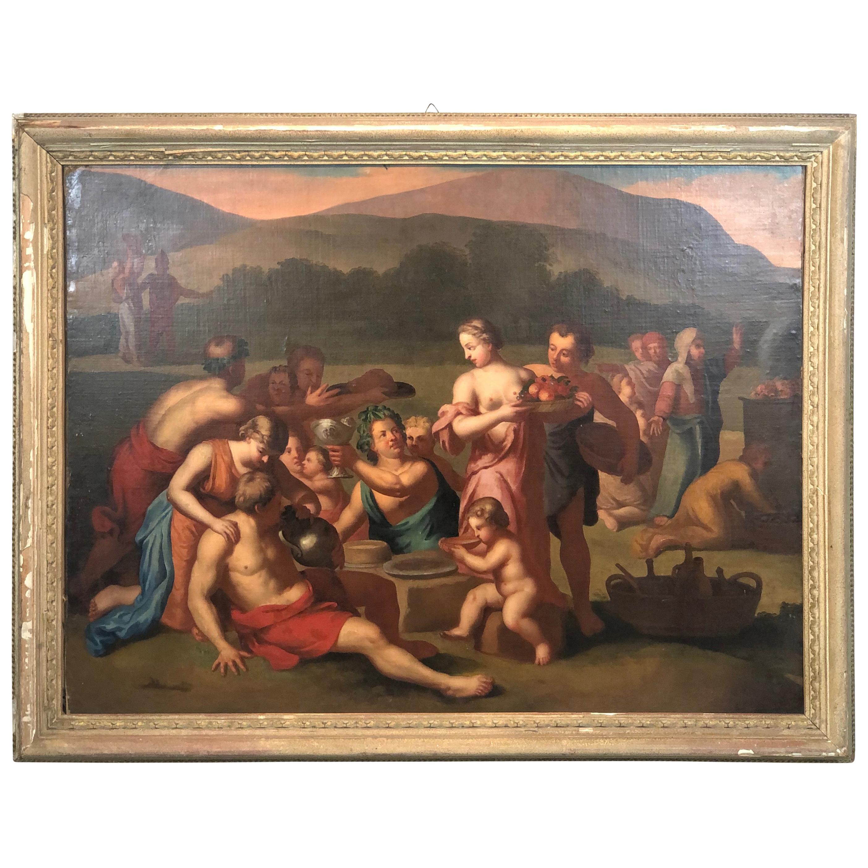 17th Century Dutch School Biblical Scene, Worship of the Golden Calf For Sale