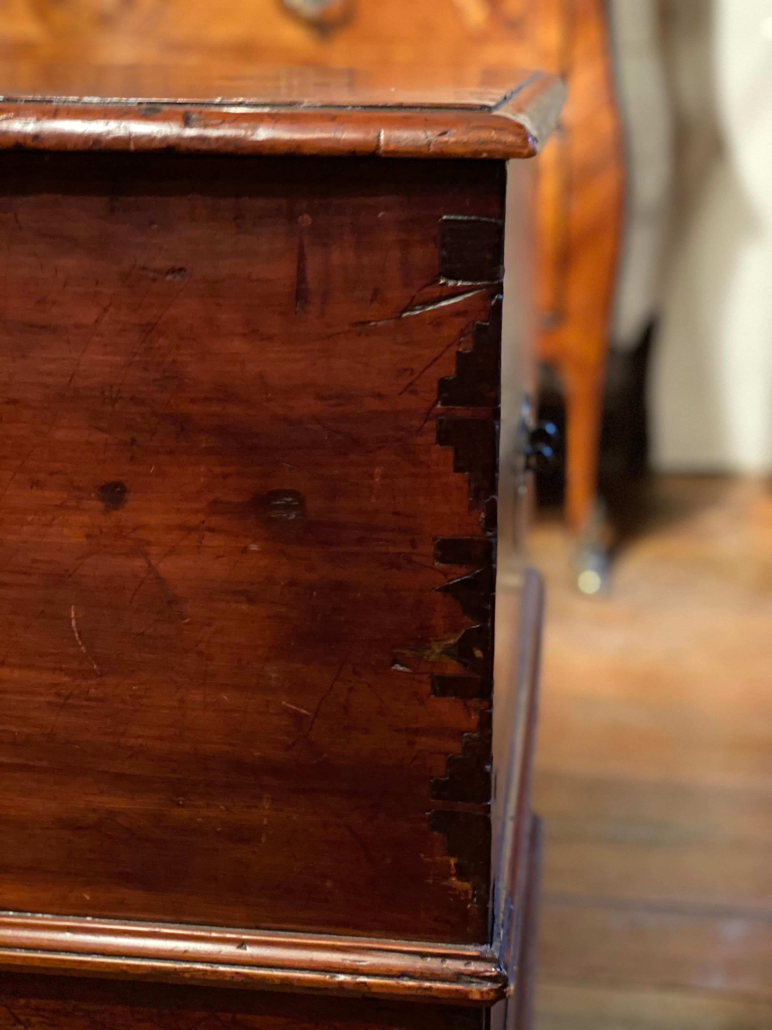 Bermudian 17th-Early 18th Century Bermuda Blanket Chest with Drawer and Bermuda Dovetails