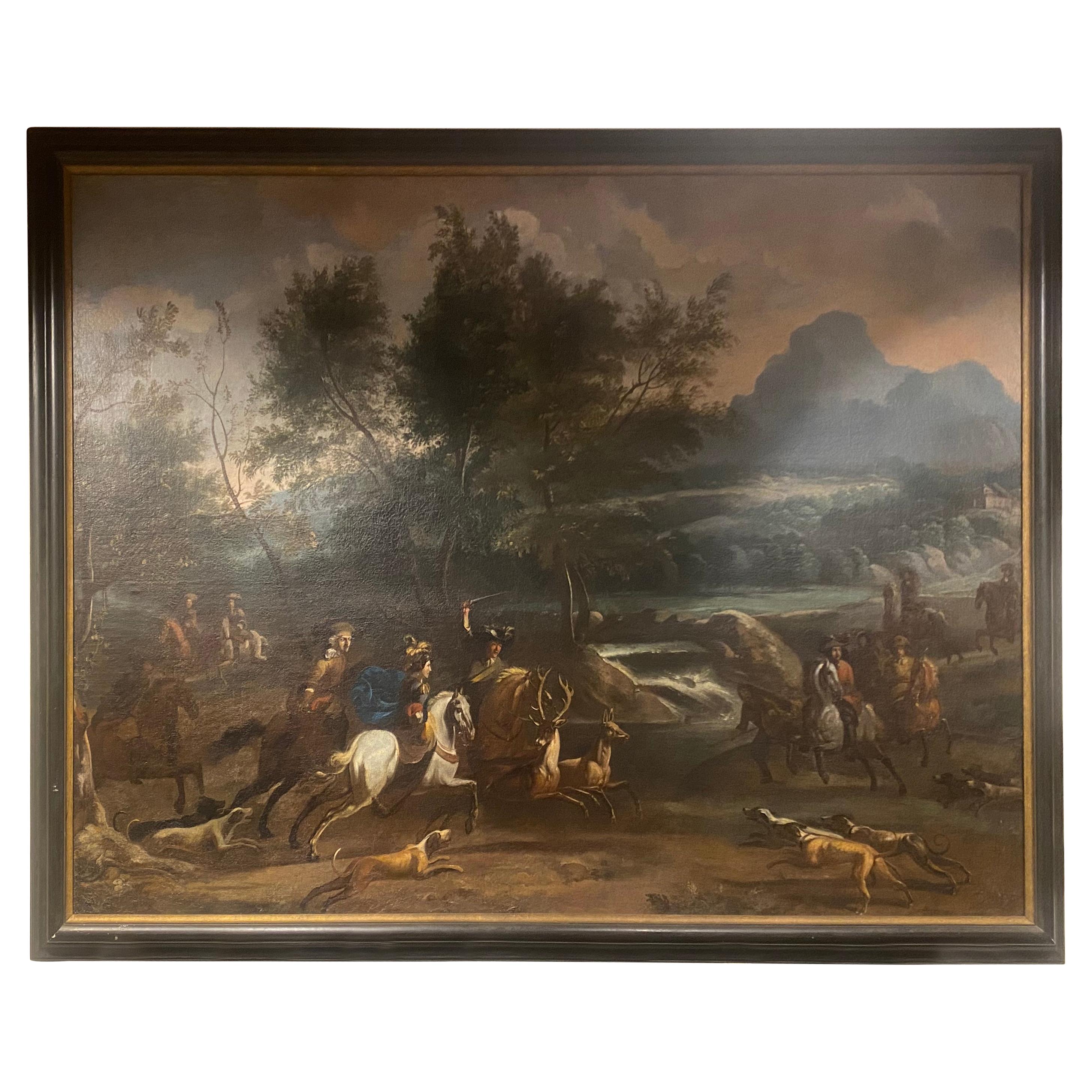 17th-Early 18th Century Dutch Hunt Scene 
