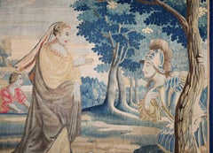 17th Flemish antique tapestry – Ulysses and Nausicaa, from Homer's *Odyssey*