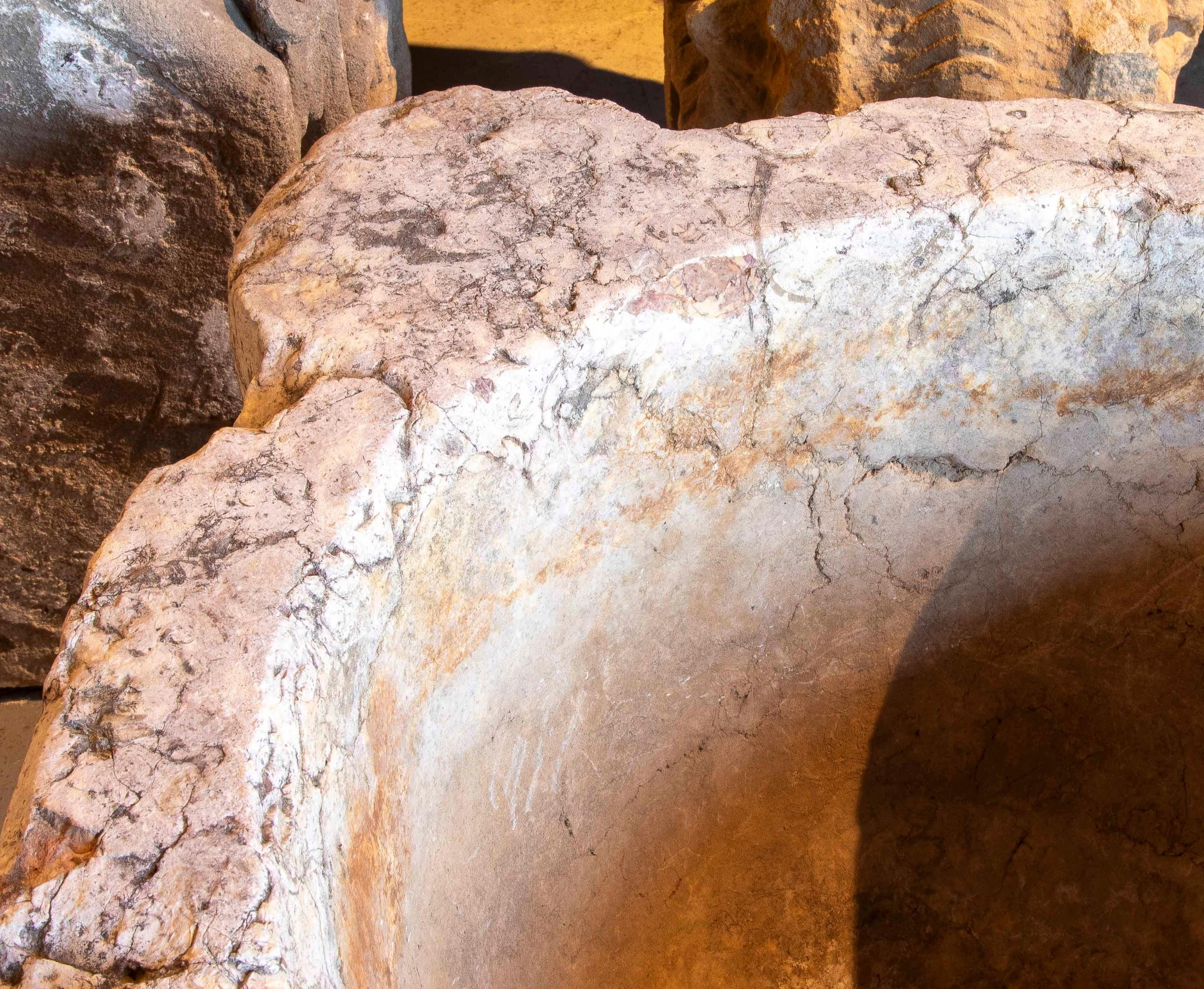 17th Giant Stone Mortar with Latin Inscription. For Sale 2