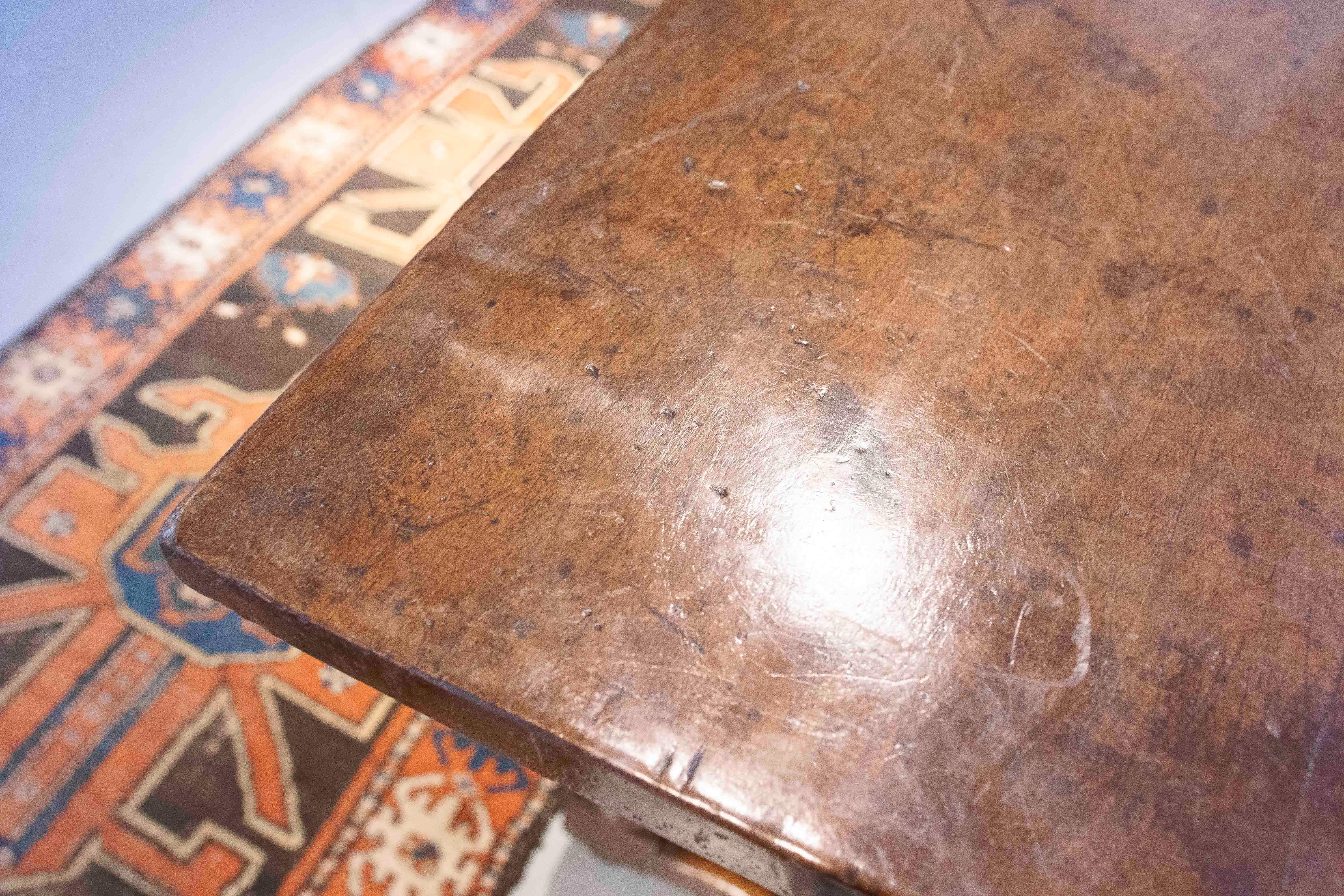 17th Hand-Carved Wooden Table from Burgos with Drawers For Sale 2