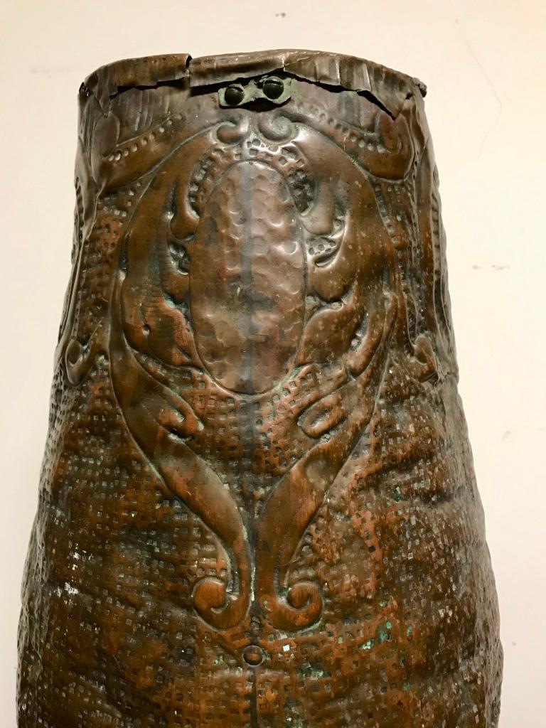 18th Century and Earlier 17th Century Italian Copper Repousse Umbrella Stand