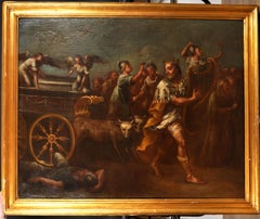 Huge 17th Century Italian Old Master painting The Return of the Ark of Covenant