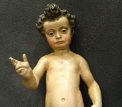 17th Sculpture Pewter Martinez Montañes the Infant Christ Hand-Crafted