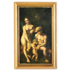 17thC After Antonio Allegri da Correggio (1489-1534) Venus & Mercury with Cupid