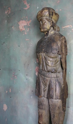 Navi nautiche marittime intagliate del XVII secolo Decorazione dorata a poppa, testa di figura