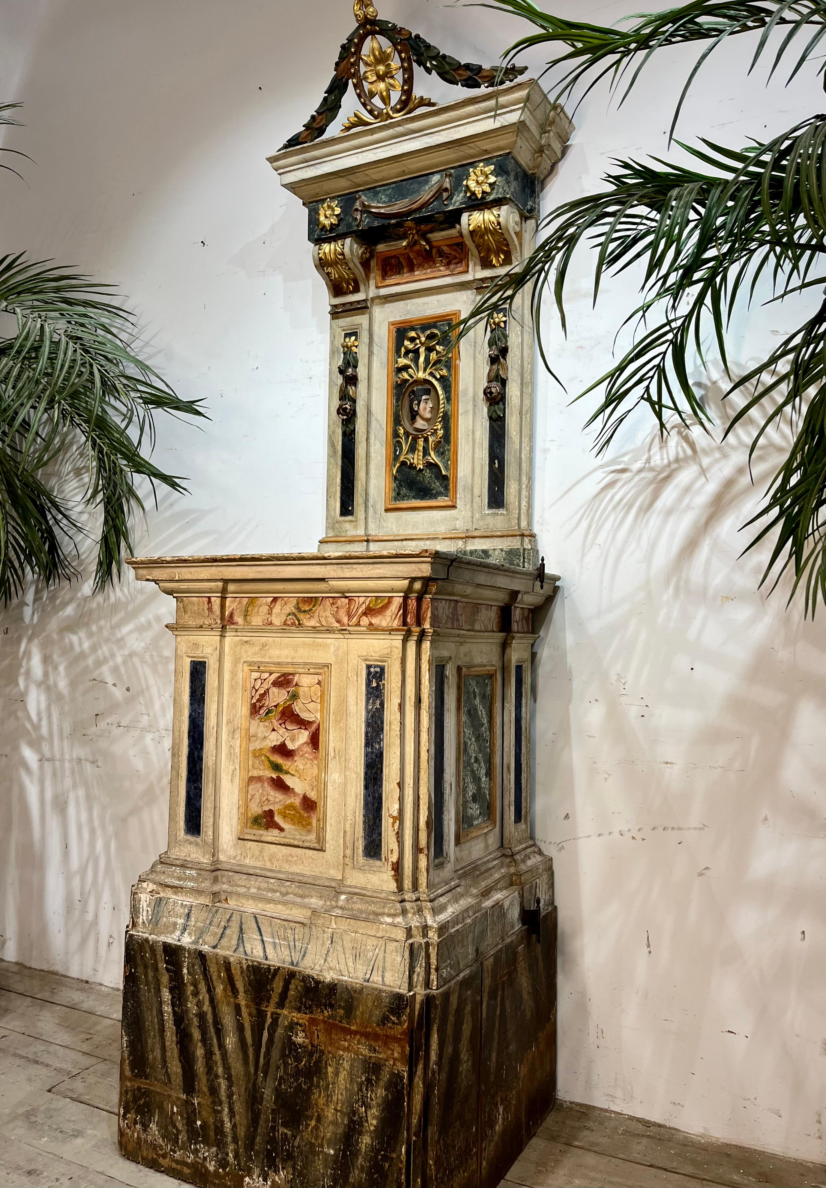 Italian 17thC Church cattedra For Sale