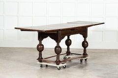 17thC Dutch Oak Draw-leaf Centre Table