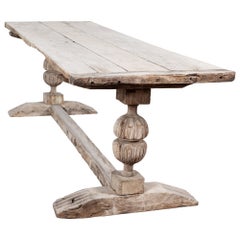 17thC English Bleached Oak Refectory Table