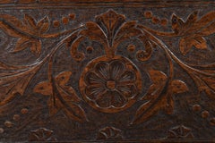 17thC English Carved Oak Coffer Chest