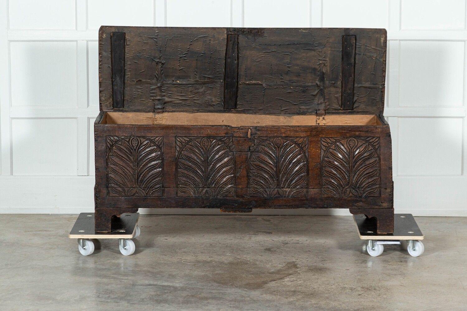 18th Century and Earlier 17thC English Vernacular Oak Coffer