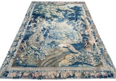 Arazzo francese del 17° secolo Raro Verdure Originale 239x330cm Lana e Seta 8x11