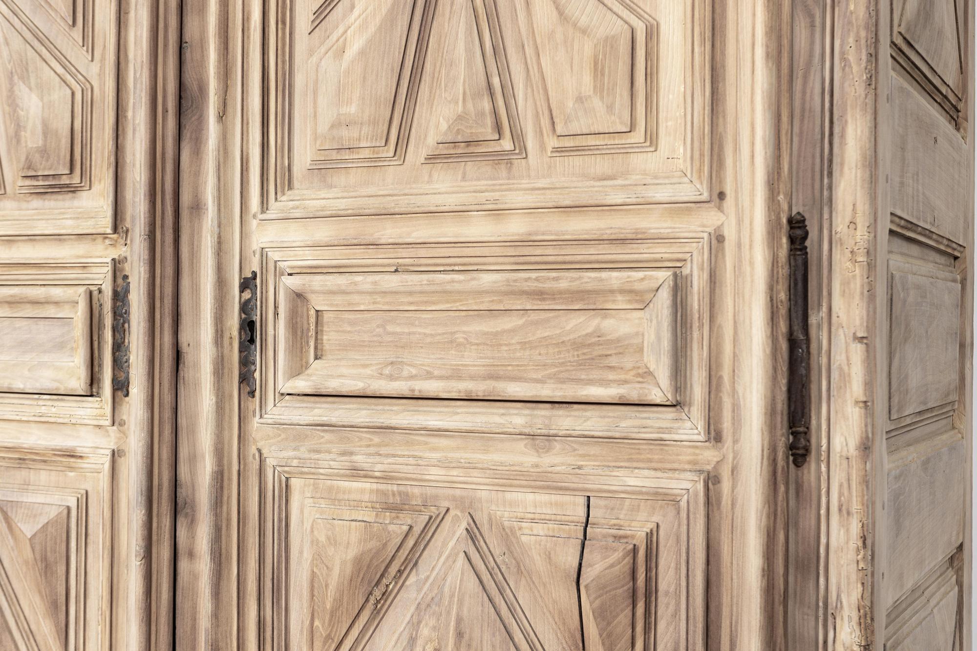 17th Century Louis XIII Bleached Walnut Provincial Armoire 9