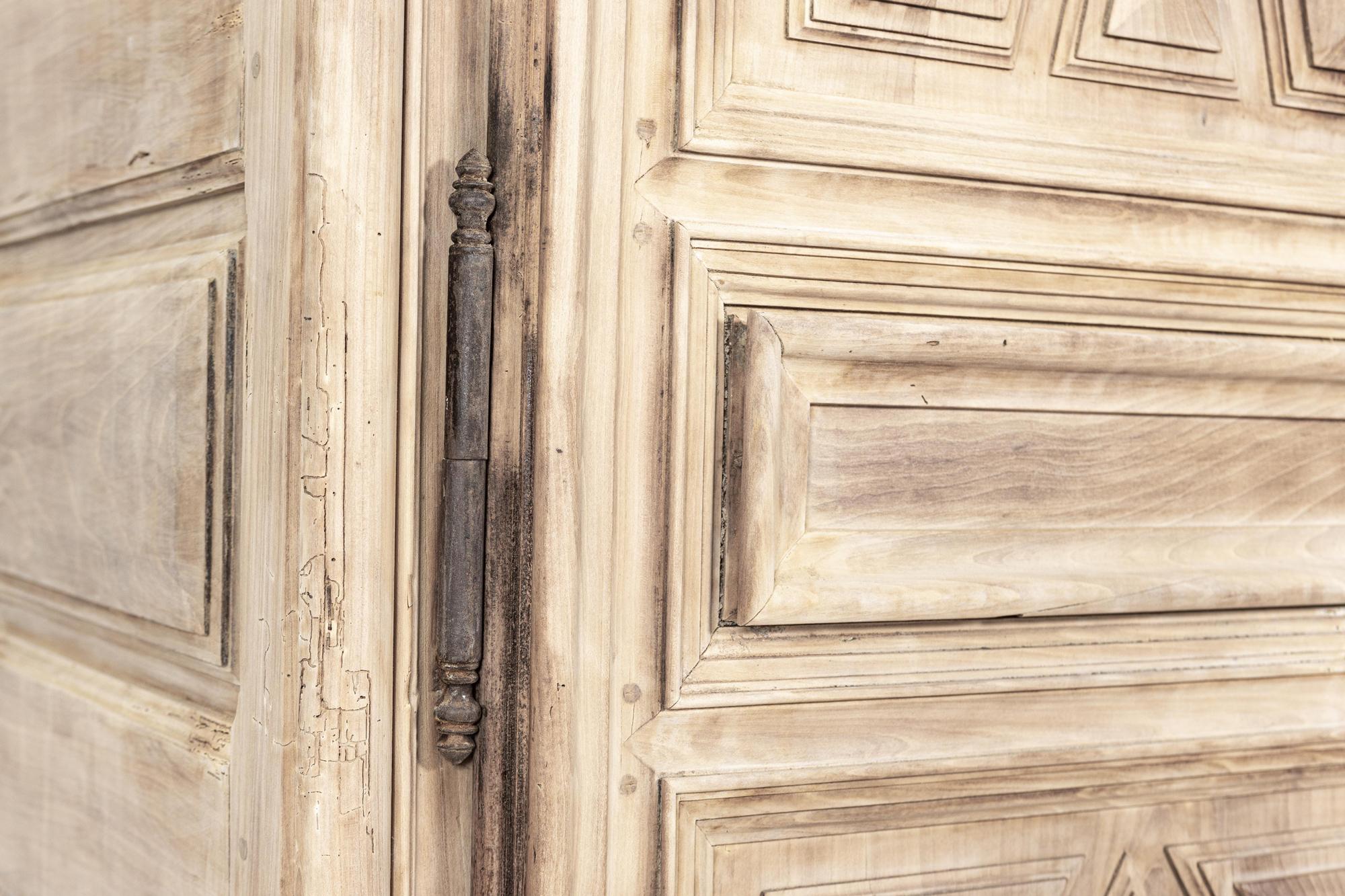 17th Century Louis XIII Bleached Walnut Provincial Armoire 11