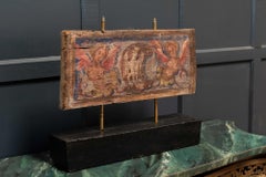17thc Polychrome Painted Ceiling Panel