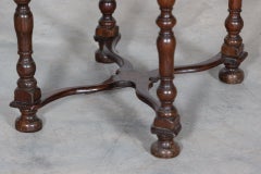 17thC William & Mary Oak & Fruitwood Lowboy Side Table