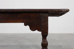 17th‑Century Flemish Solid Oak Monastery Table, Belgium