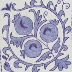 17"x18" All Cotton Cushion Cover. Blue Lace Pillow. Embroidered Pillowcase