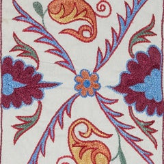 17"x19" Embroidered All Cotton Cushion Cover. Handmade Pillowcase. Modern Sham