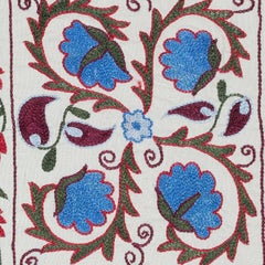 17"x19" Hand Embroidered 100% Cotton Cushion Cover. Traditional Lace Pillow