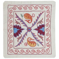 Copricuscino moderno 17 "x19" in cotone. Cuscino con ricamo. Cuscino &New