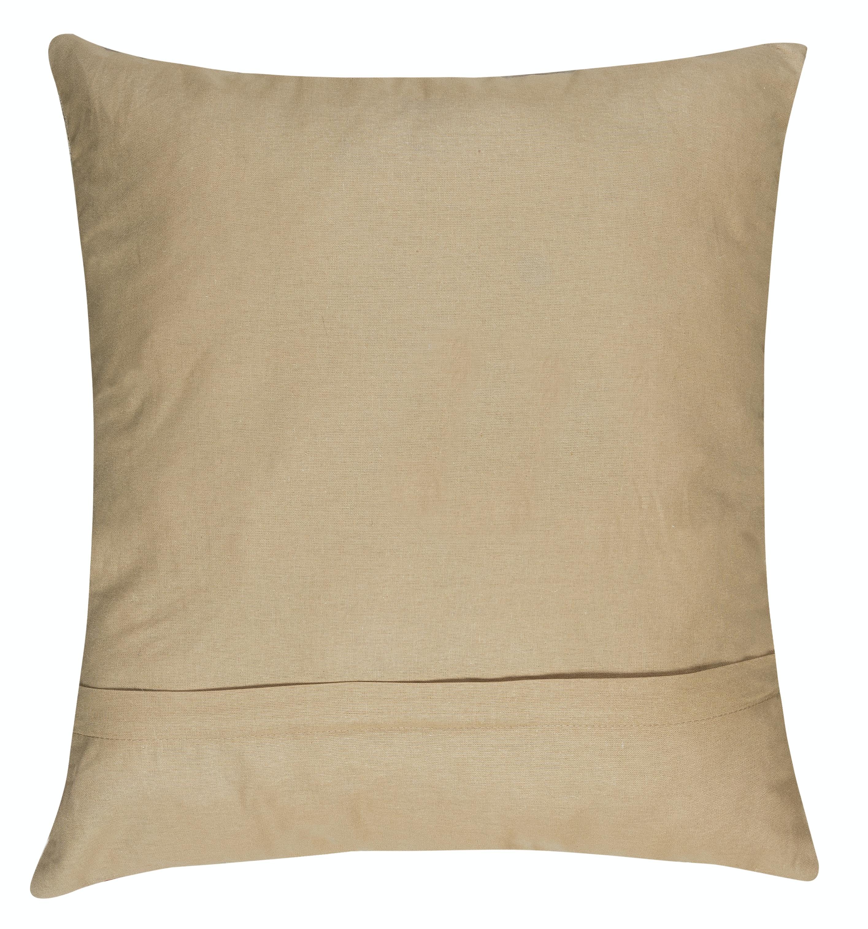 Brodé Housse de coussin en textile Suzani, 100% soie, broderie florale. 17 