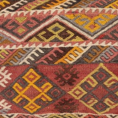 17"x20" Vintage Kilim Pillow Cover. Handmade Accent Cushion Cover. Throw Pillow