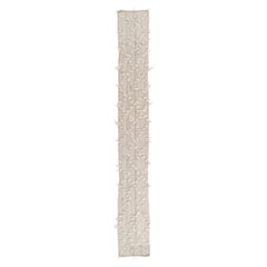 Retro 1.7x43 Ft 'Adjustable' Handmade Shag Pile Tulu Runner Rug, Natural UnDyed Mohair