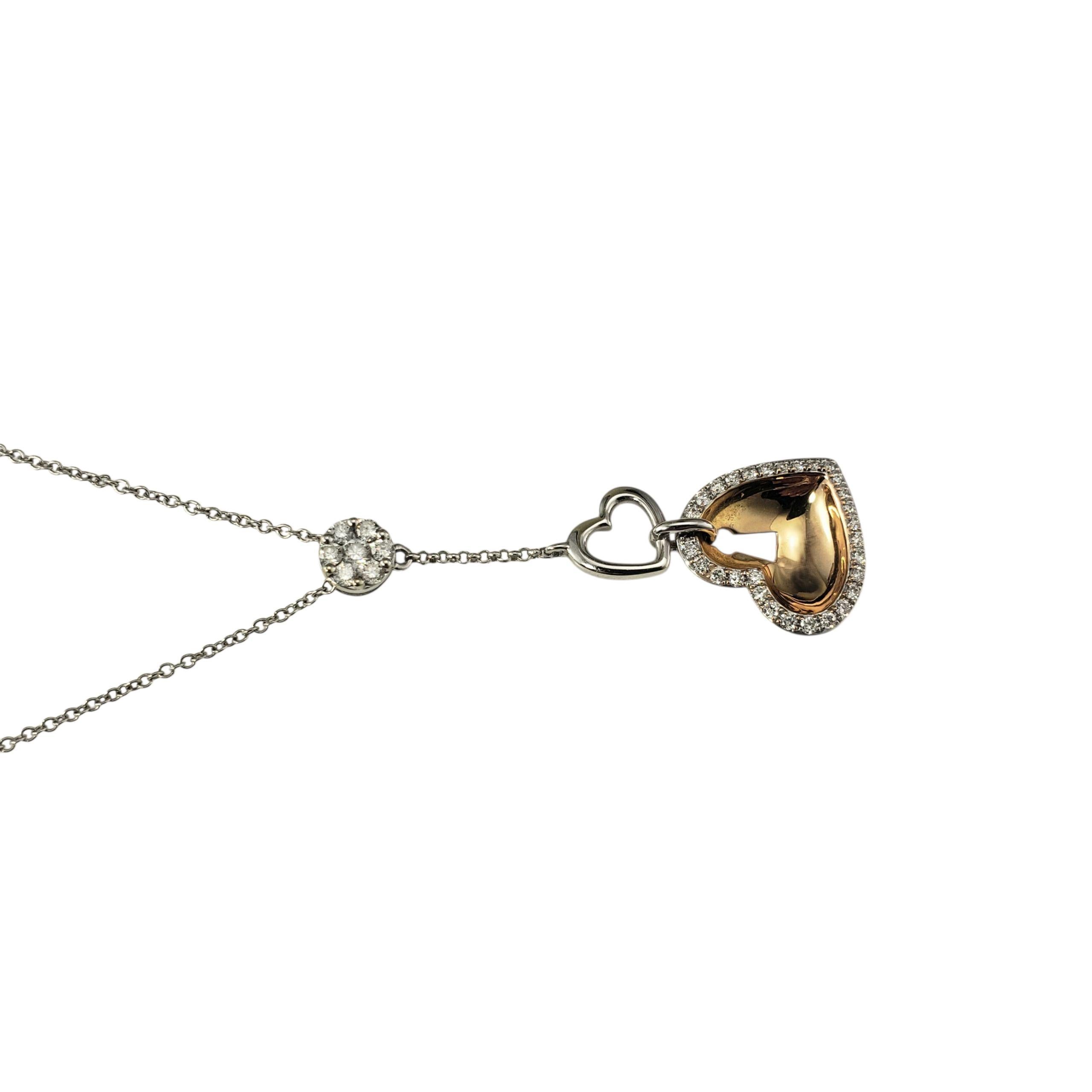 18/14 Karat Two-Tone Gold and Diamond Heart 