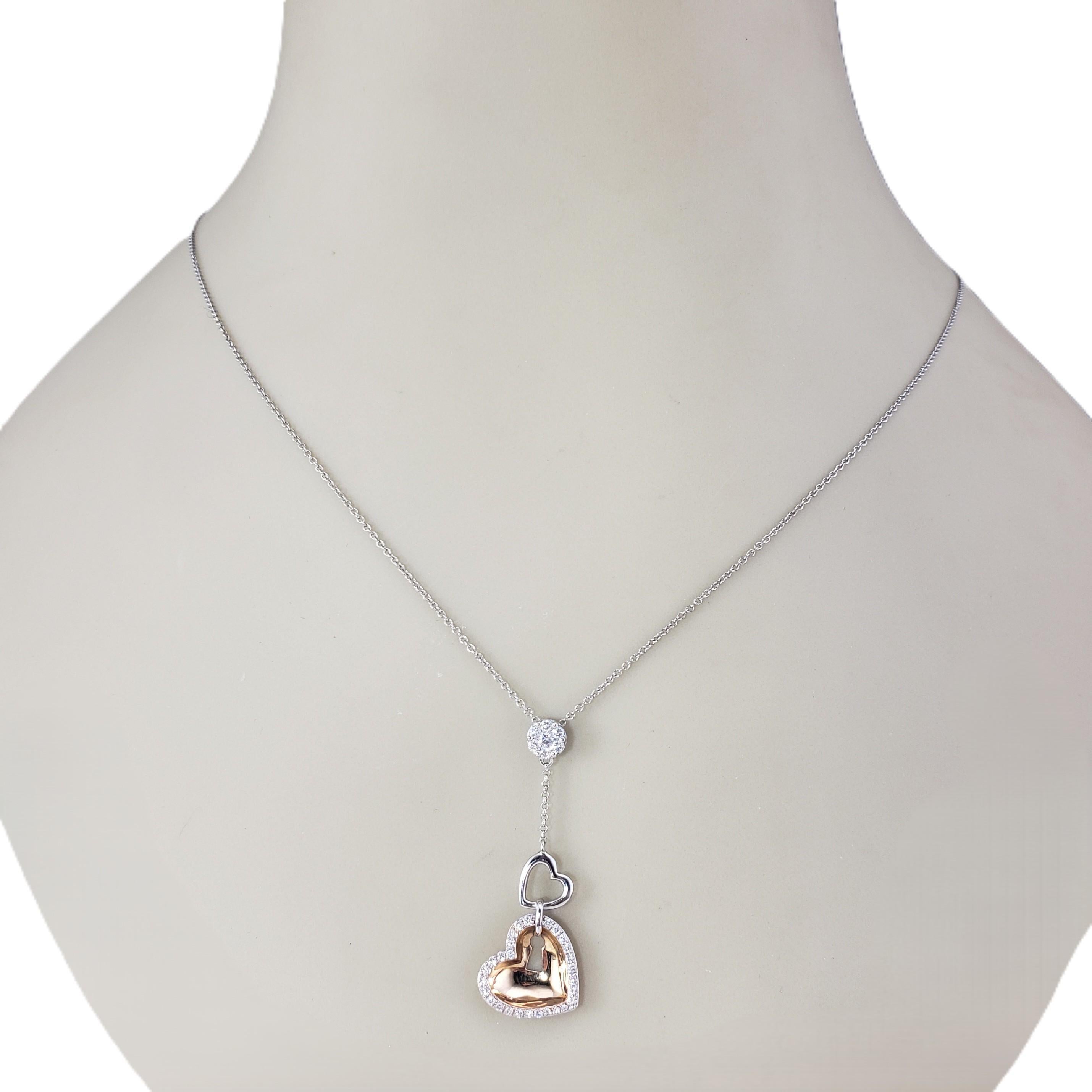 18/14 Karat Two-Tone Gold and Diamond Heart 