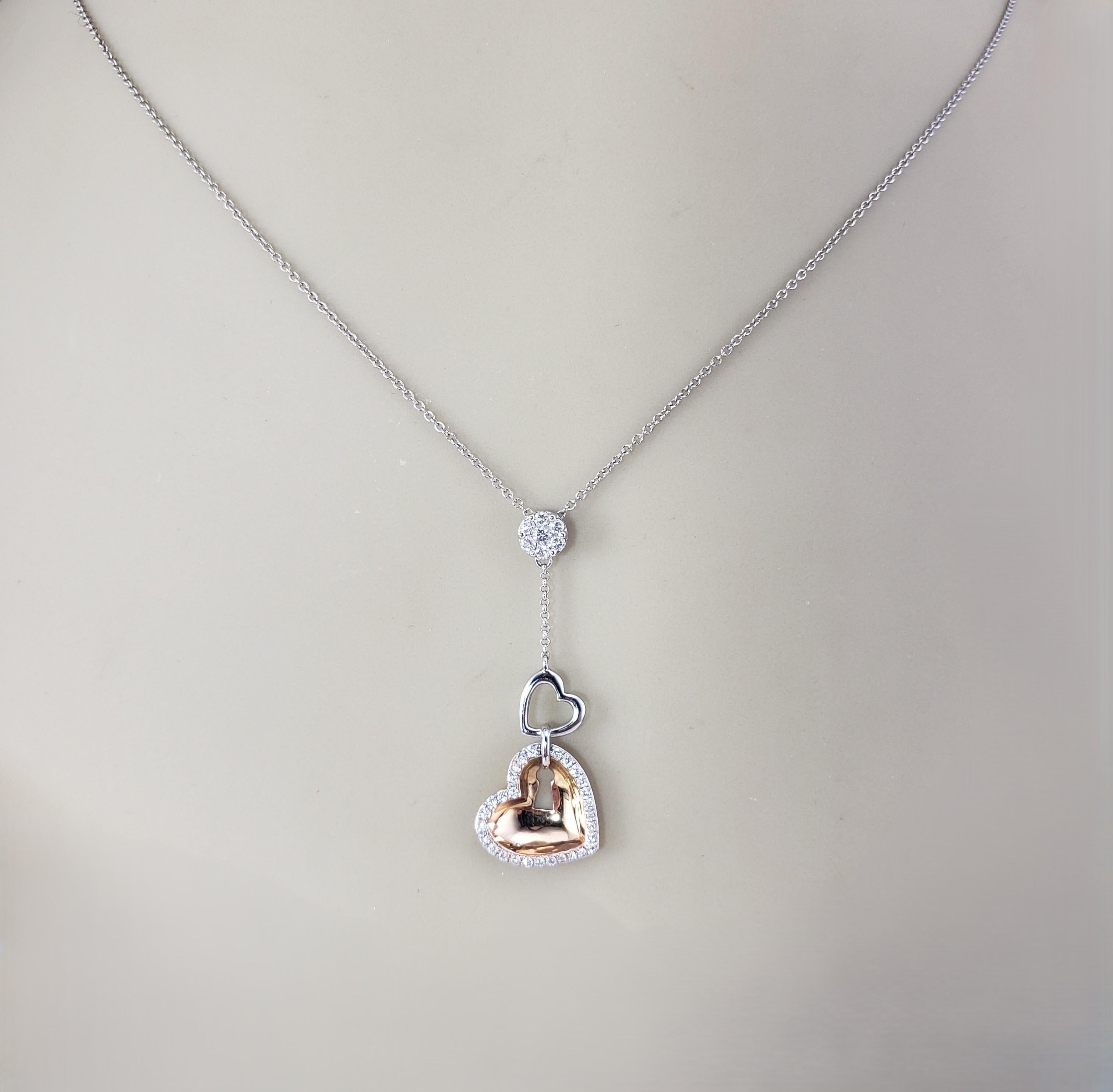 18/14 Karat Two-Tone Gold and Diamond Heart 