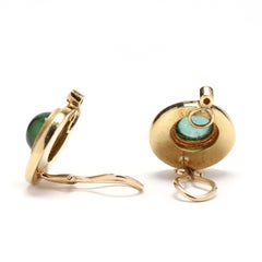 18/14K Emerald & Diamond Clip on Earrings