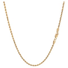 Used 14k Yellow Gold 1mm Wide Rope Chain