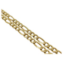 18" 14K Yellow Gold 6mm Wide Figaro Chain 20.97G