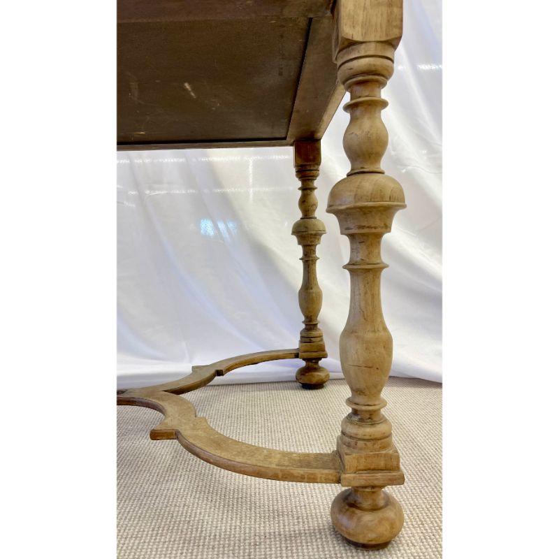 18/19 Century Gustavian Writing Table, Desk or Center Table, Bleached, Inlaid For Sale 7