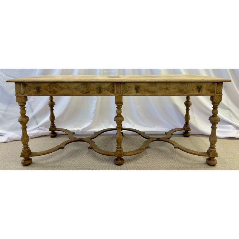 18/19 Century Gustavian Writing Table, Desk or Center Table, Bleached, Inlaid For Sale 8