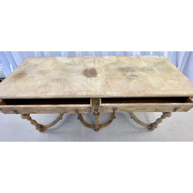 Mid-19th Century 18/19 Century Gustavian Writing Table, Desk or Center Table, Bleached, Inlaid For Sale