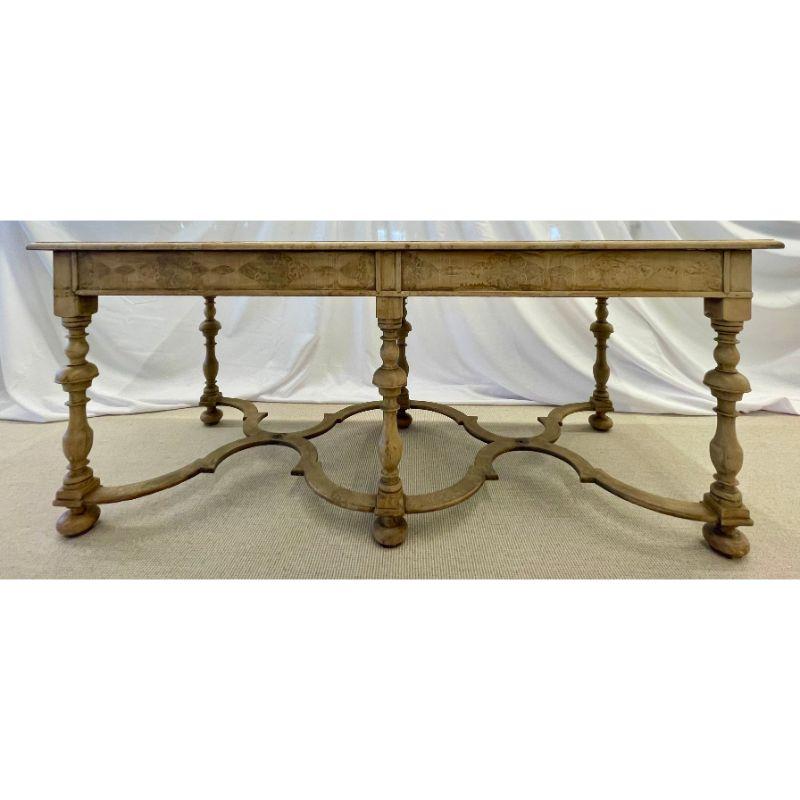18/19 Century Gustavian Writing Table, Desk or Center Table, Bleached, Inlaid For Sale 2