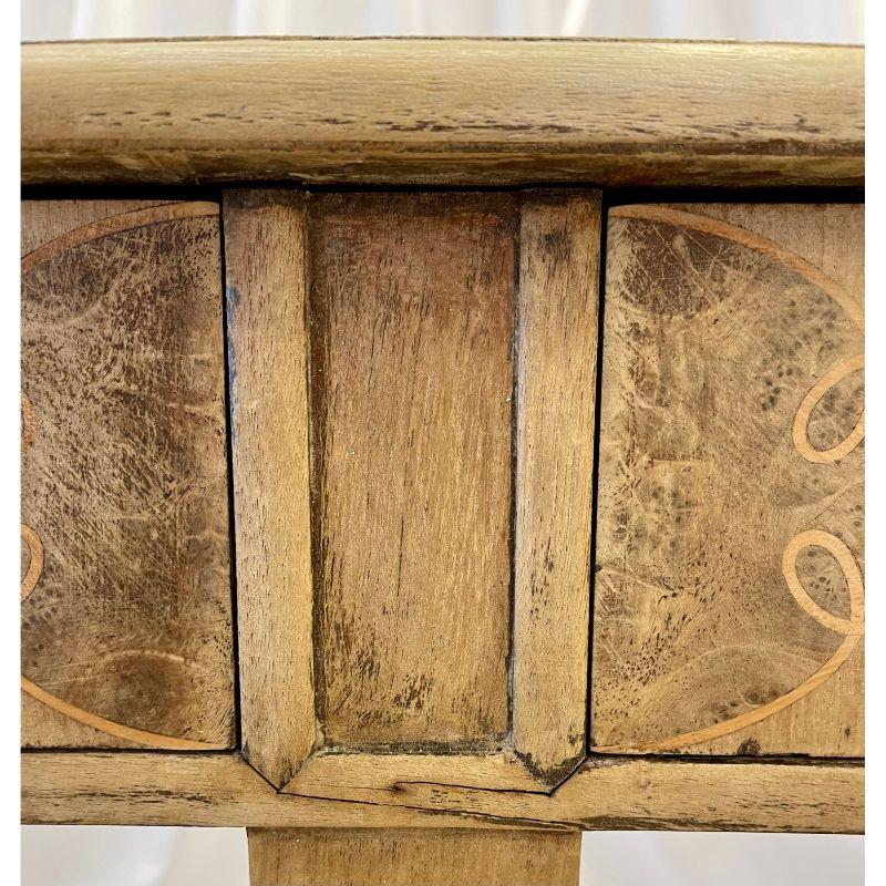 18/19 Jahrhundert Gustavianischer Schreibtisch, Schreibtisch oder Esstisch, gebleicht, Intarsien im Angebot 4