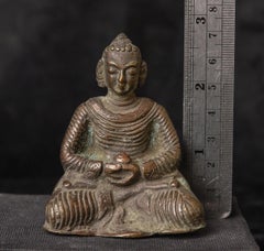 18/19 Solid Cast Bronze Buddha, From Burma, Himalayas, Southern China
