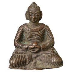 18/19 Solid Cast Bronze Buddha, From Burma, Himalayas, Southern China