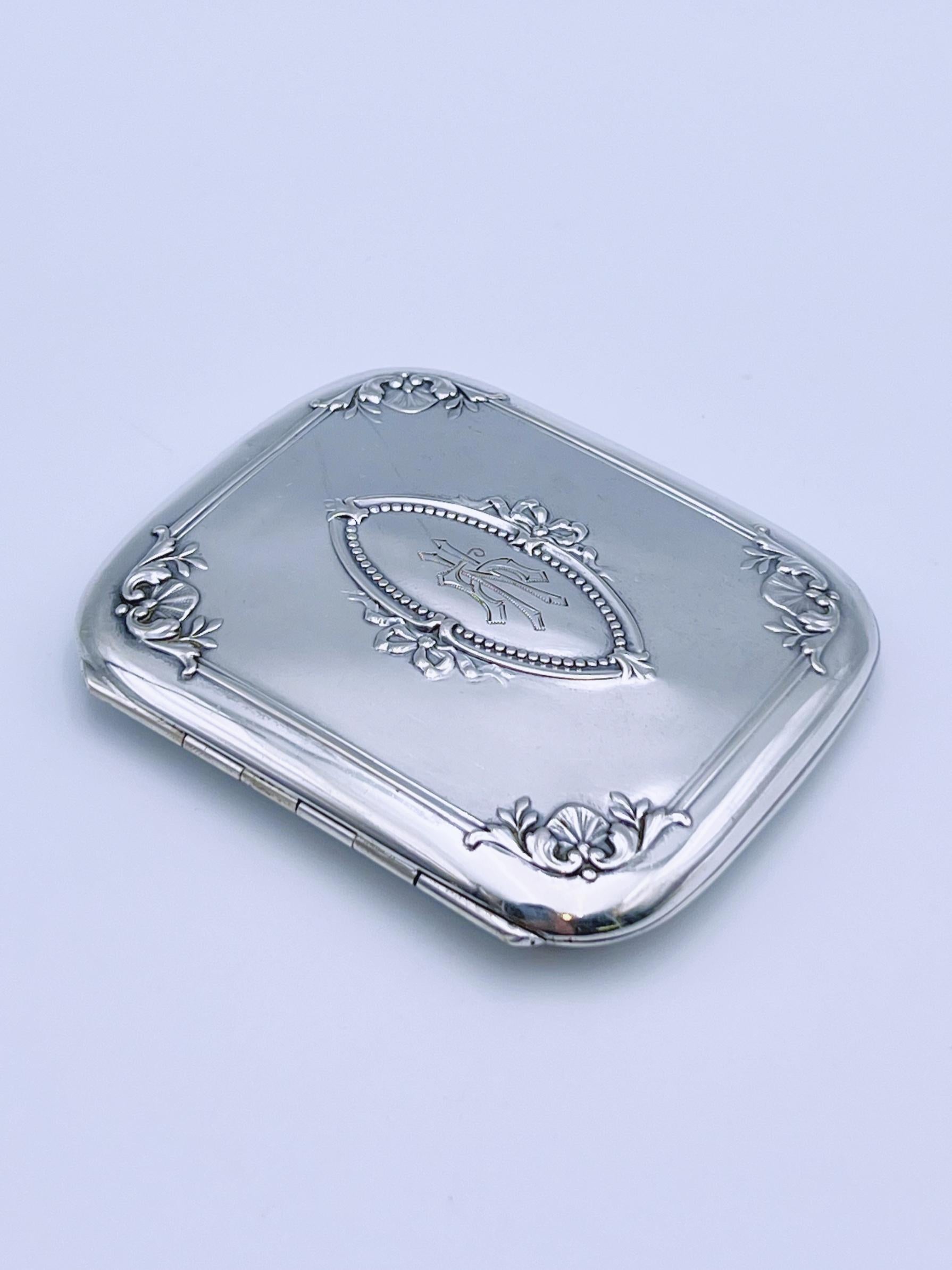 18/1900s Antique Victorian Silver Cigarette Case For Sale 4