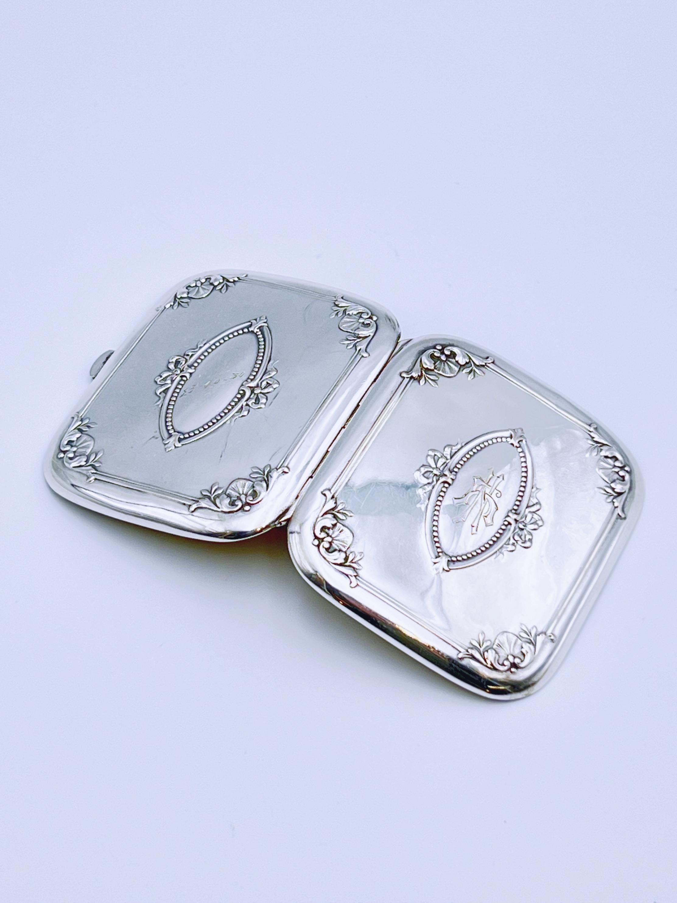 Norwegian 18/1900s Antique Victorian Silver Cigarette Case For Sale
