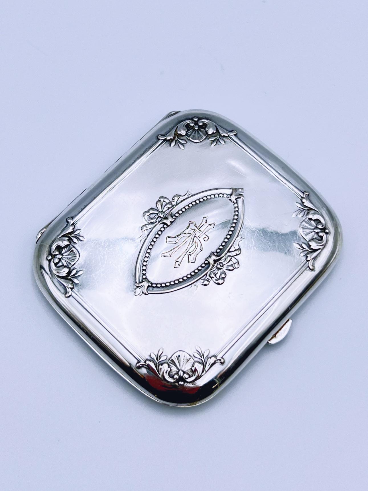 18/1900s Antique Victorian Silver Cigarette Case For Sale 2