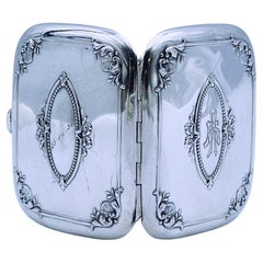 18/1900s Antique Victorian Silver Cigarette Case