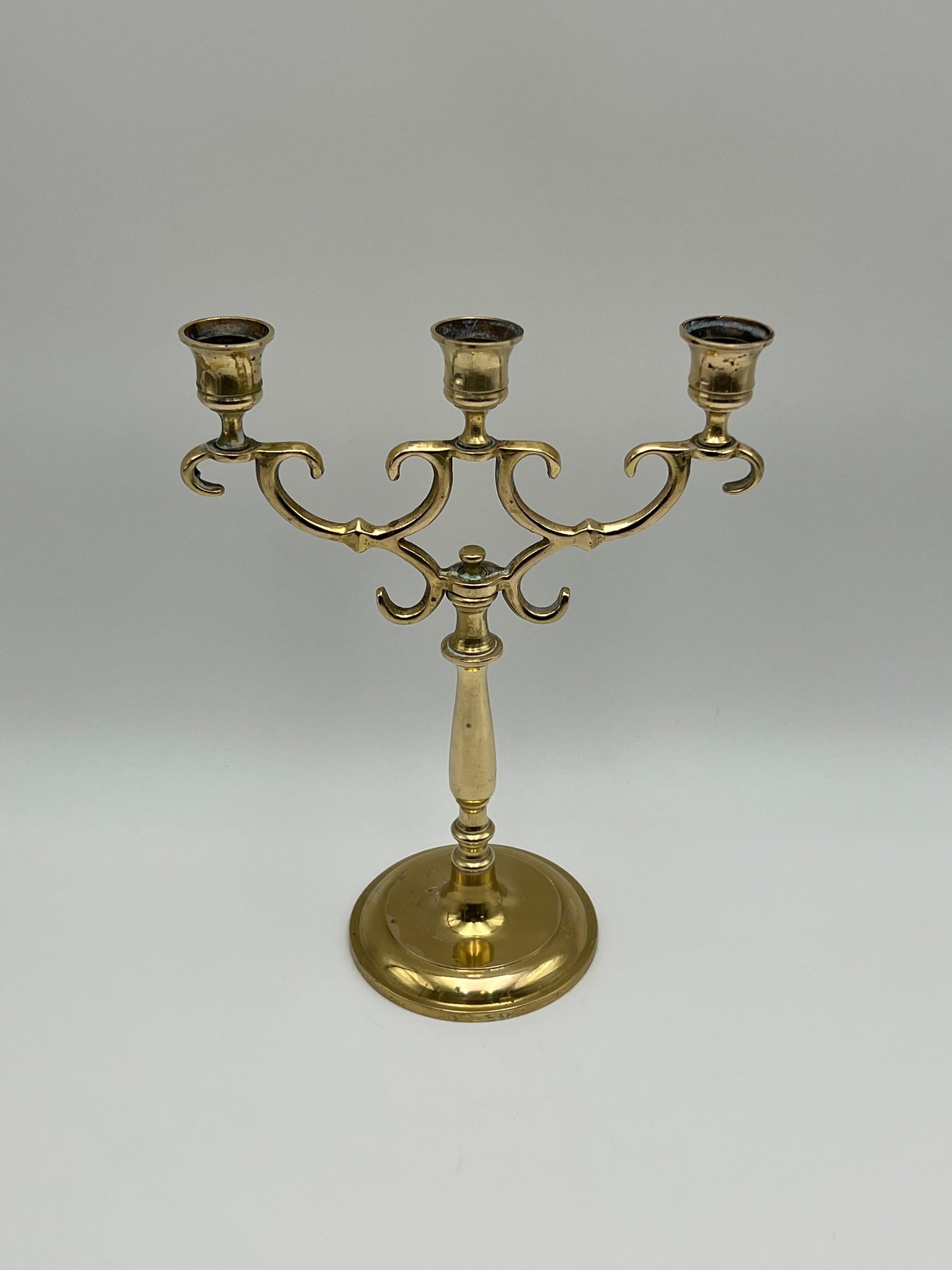 Sconosciuto Candelabro Regency del 18/1900, ottone/bronzo in vendita