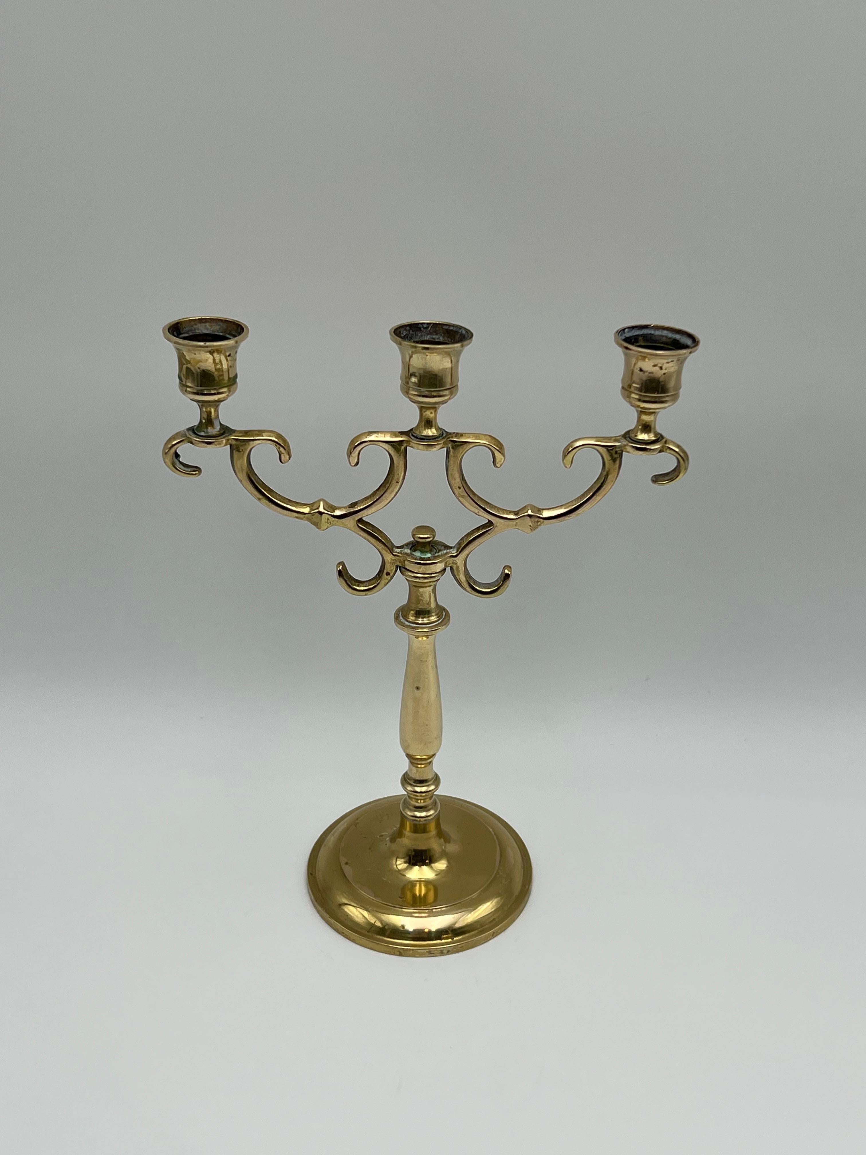 XIX secolo Candelabro Regency del 18/1900, ottone/bronzo in vendita