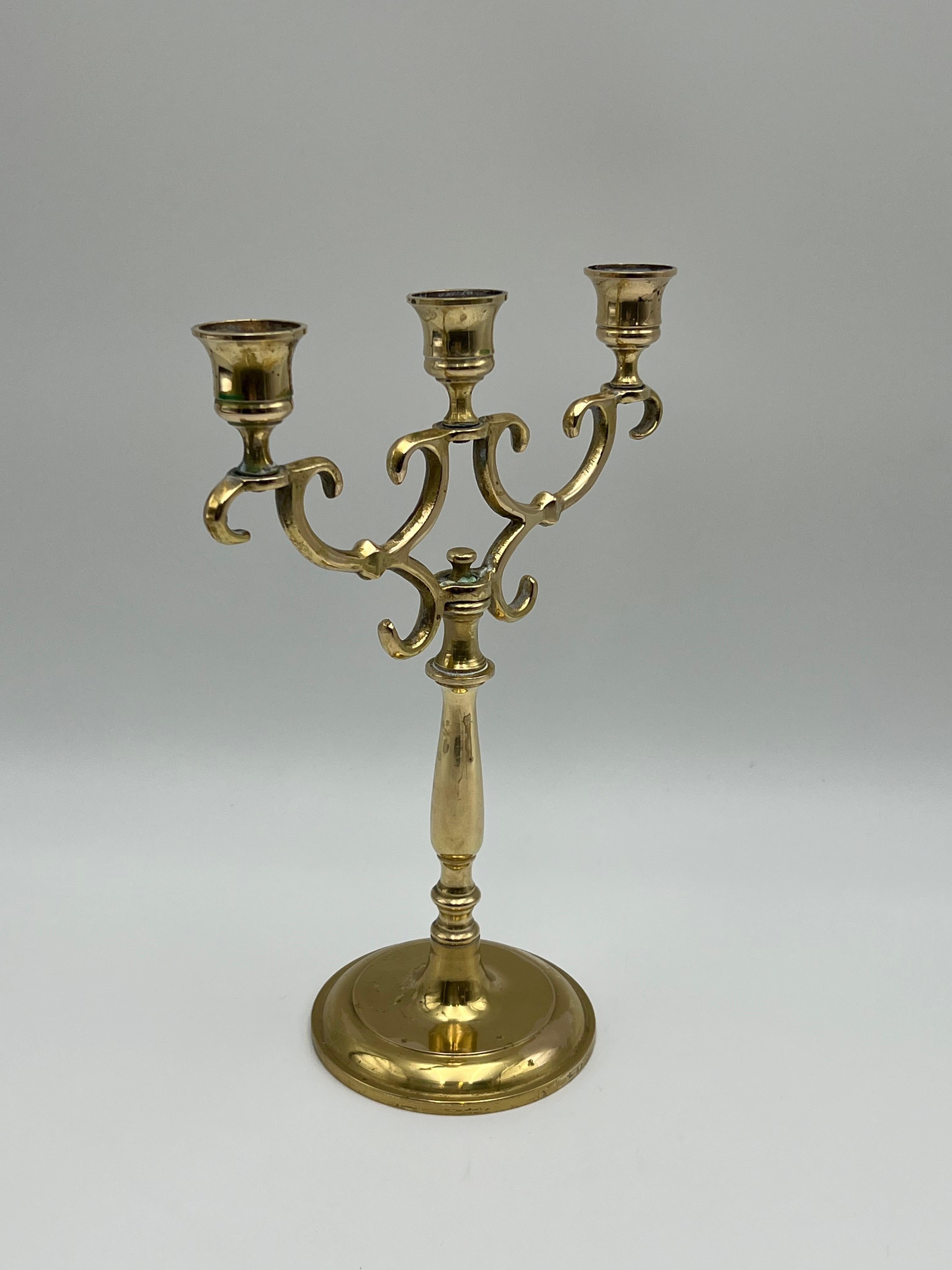 Ottone Candelabro Regency del 18/1900, ottone/bronzo in vendita