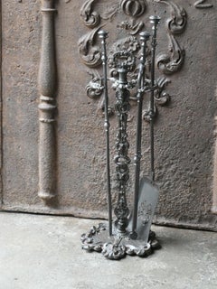 18/19th C. English Georgian Fireplace Tool Set